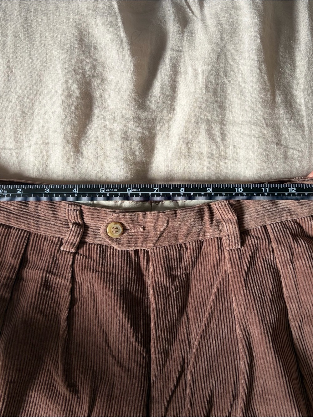 Liz Claiborne Brown Corduroy Pleated Trousers - Picture 5 of 5